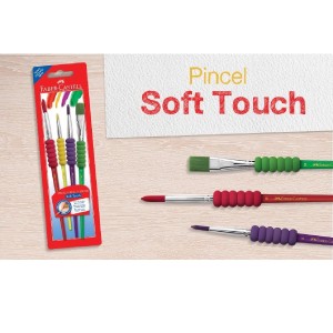PINCEL SOFT TOUCH C/ 4 UNIDS FABER-CASTELL