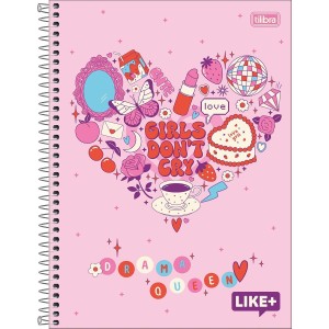 CADERNO ESPIRAL UNIVERSITÁRIO CD 10M 200FLS LIKE FEM TILIBRA