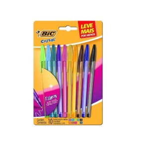 CANETA ESFEROGRÁFICA BIC FASHION 1,2 C/10 CORES