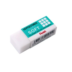 BORRACHA HI-POLYMER SOFT PEQUENA BRANCA PENTEL