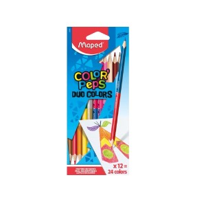LAPIS DE COR COLORPEPS DUO 12 LAPIS E 24 CORES MAPED