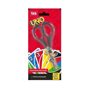TESOURA ESCOLAR LÂMINA DECORADA 13CM UNO TRIS