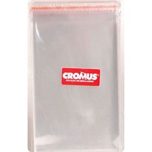 SACO ADESIVADO TRANSPARENTE C/ ABA 10X15CM 100 UNIDS CROMUS