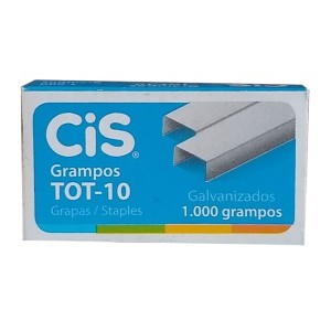 CAIXA DE GRAMPOS GALVANIZADOS TOT-10 C/ 1000UN CIS