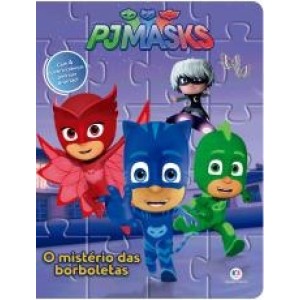 LIVRO+QUEBRA CABEÇA PJ MASKS  O MISTÉRIO DAS BORBOLETAS CIRANDA CULTURAL