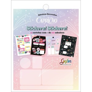 BLOCO DE ADESIVOS DECORADOS CAPRICHO 12 FOLHAS TILIBRA