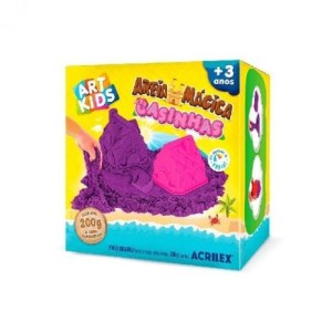 BRINQUEDO KIT AREIA MÁGICA CASINHAS 200G ART KIDS ACRILEX