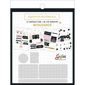 BLOCO DE ADESIVOS DECORADOS WEST VILLAGE MET 12 FLS TILIBRA