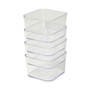 KIT PORTA OBJETOS PEQUENO C/ 4 PEÇAS CRISTAL DELLO