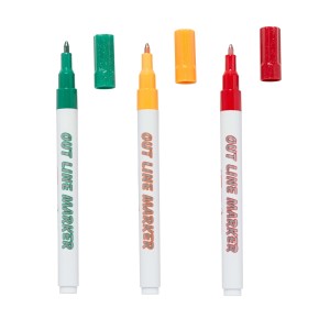 CANETA MARCADOR OUTLINE MARKER METÁLICO 6 CORES MOLIN