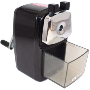 APONTADOR DE LÁPIS DE MESA MECÂNICO COM MANIVELA PR-03 CIS