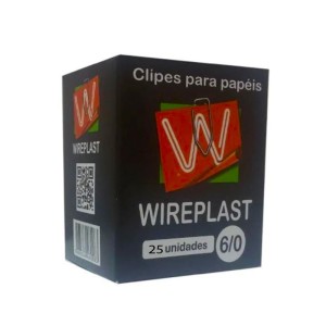 CLIPS PARA PAPEL 6/0 COM 25 UNIDADES WIREPLAST
