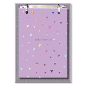 BLOCO OFFICE CORAÇÕES HOLOGRÁFICOS FINA IDEIA